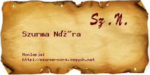 Szurma Nóra névjegykártya